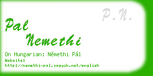pal nemethi business card